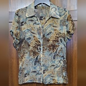 Claudia Richard Sheer Button Down